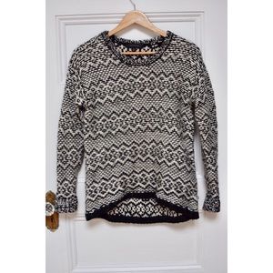 Black and white wool Ann Taylor sweater